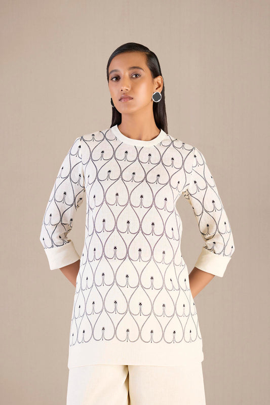 Linen Mia Top Set – Ivory