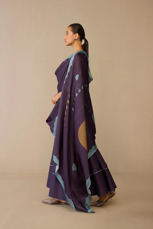 Chanderi Viha Kurta Set – Purple