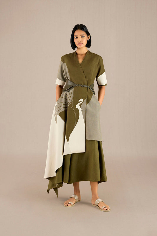 Linen Naila Jacket Set – Green