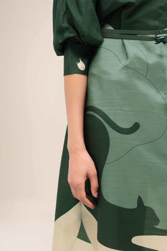 Silk Lina Dress – Green