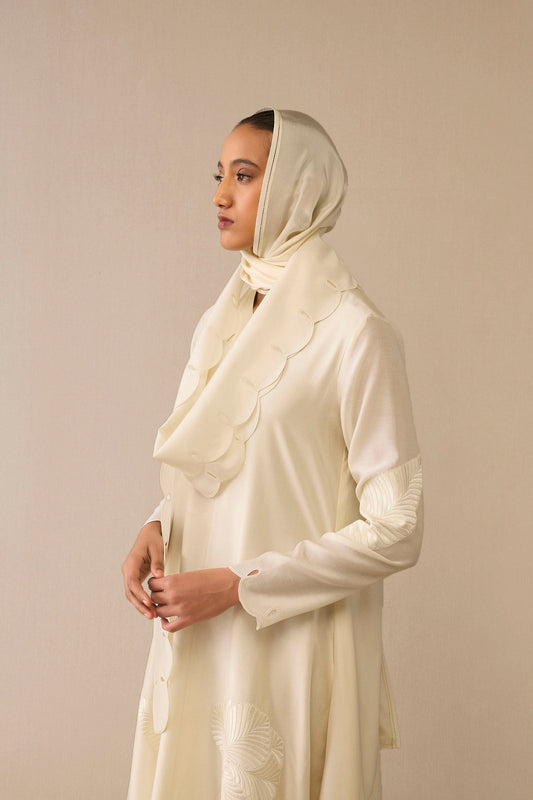 Silk Sultana Scarf – Ivory
