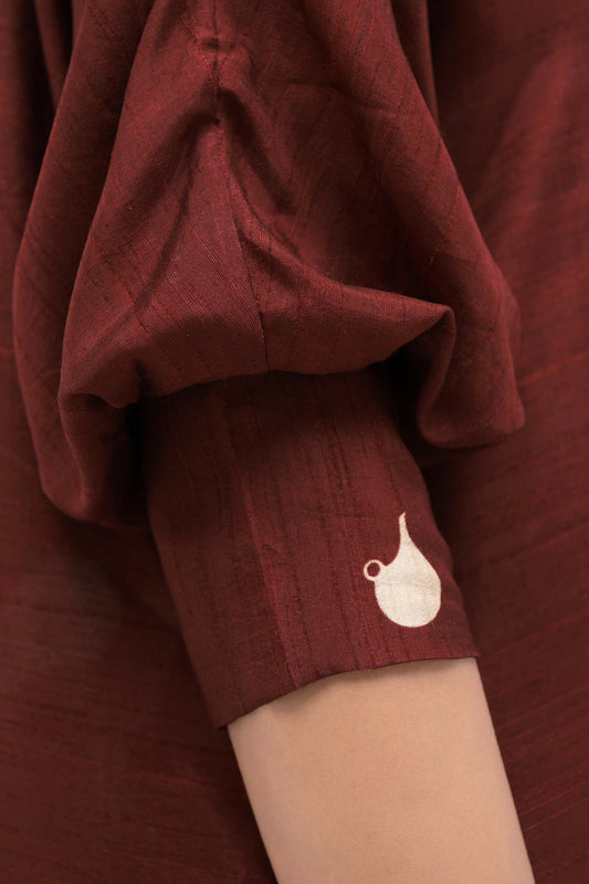Silk Yara Tunic Set – Red