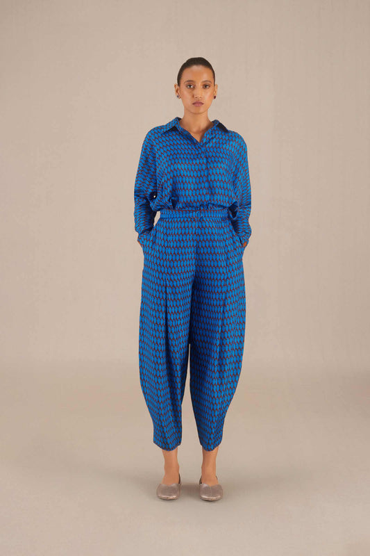 Anahat Shirt Set - Cobalt