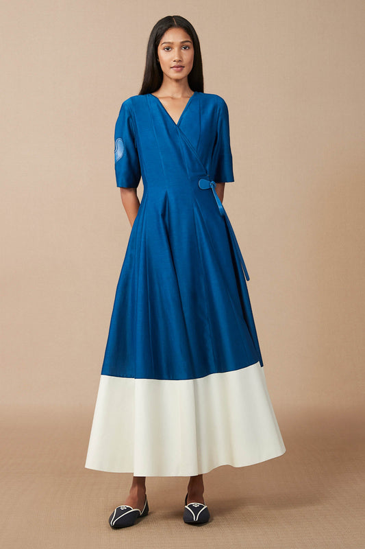Chanderi Alizeh Dress – Blue