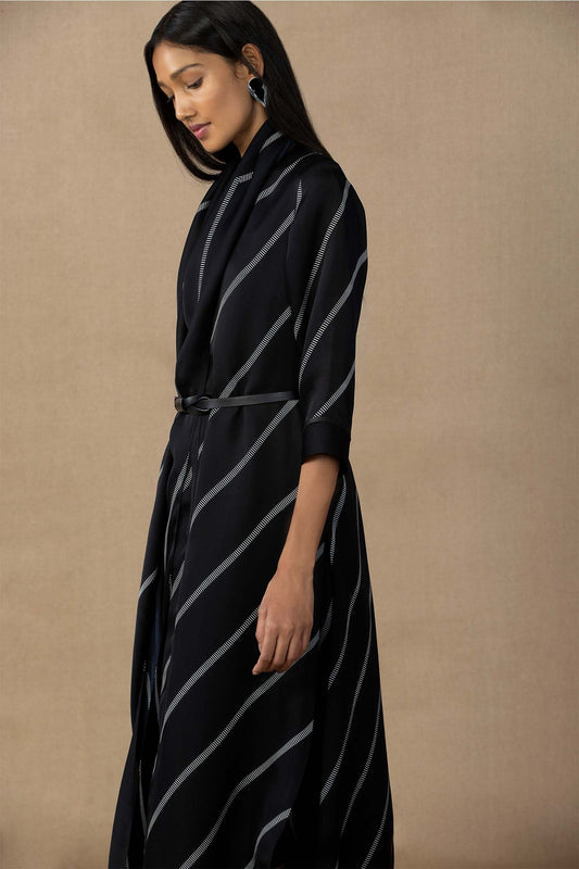 Organza ZÃ¨ba Tunic Set – Black