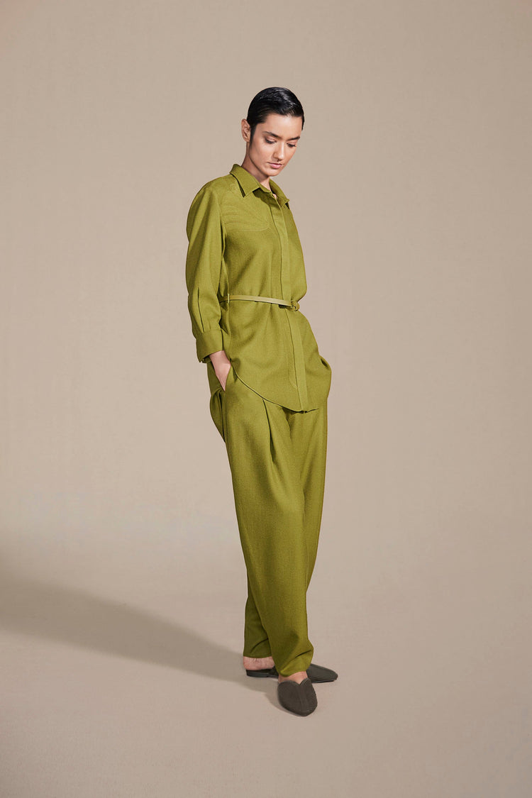 Ashia Shirt Set - Leaf