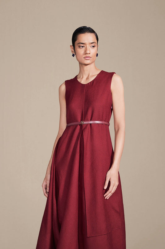 Ruwa Dress - Maroon