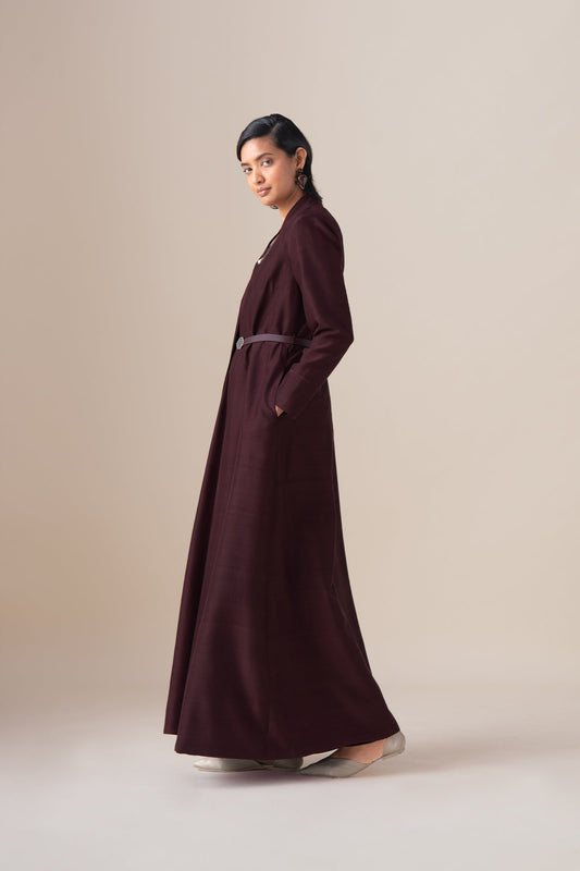 Silk Rahma Abaya Set – Red