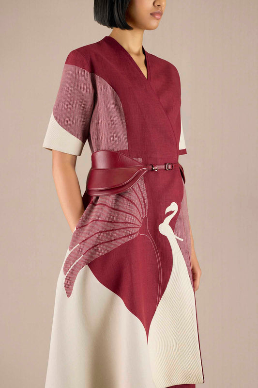 Linen Naila Jacket Set – Red