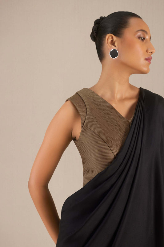 Silk Naziha Saree – Black