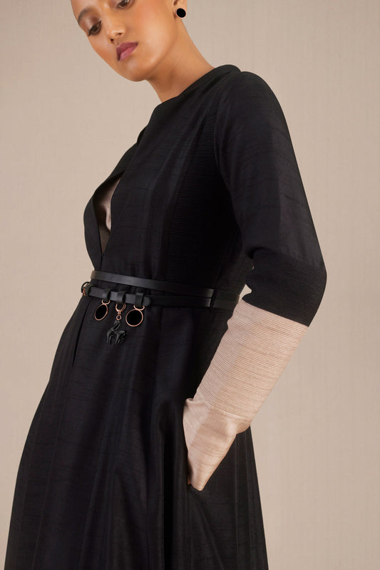 Silk Zahra Abaya Set – Black