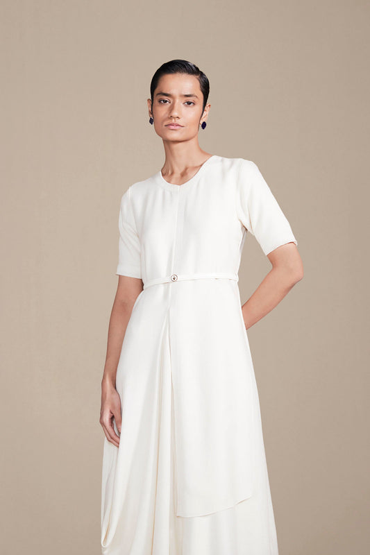 Wool Raysa Dress – Ivory
