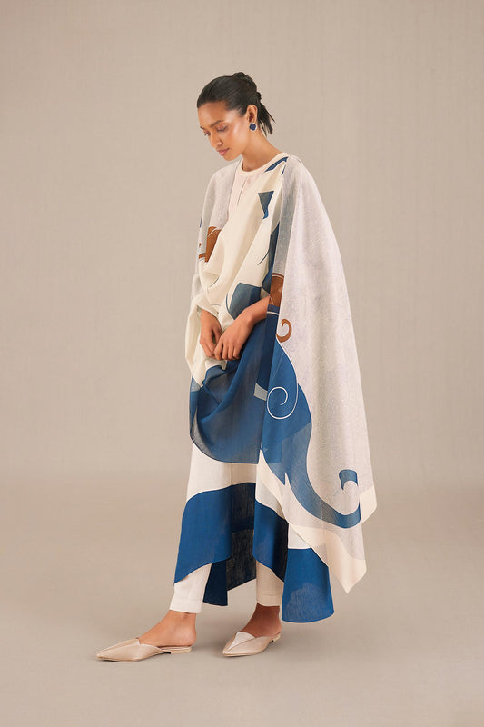 Linen Sofia Kurta Set – Ivory
