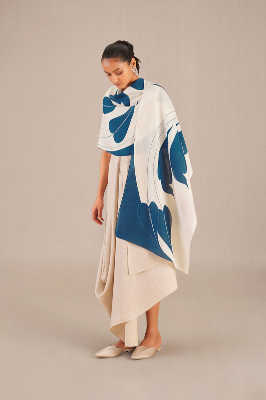 Silk Zaahira Scarf – Blue