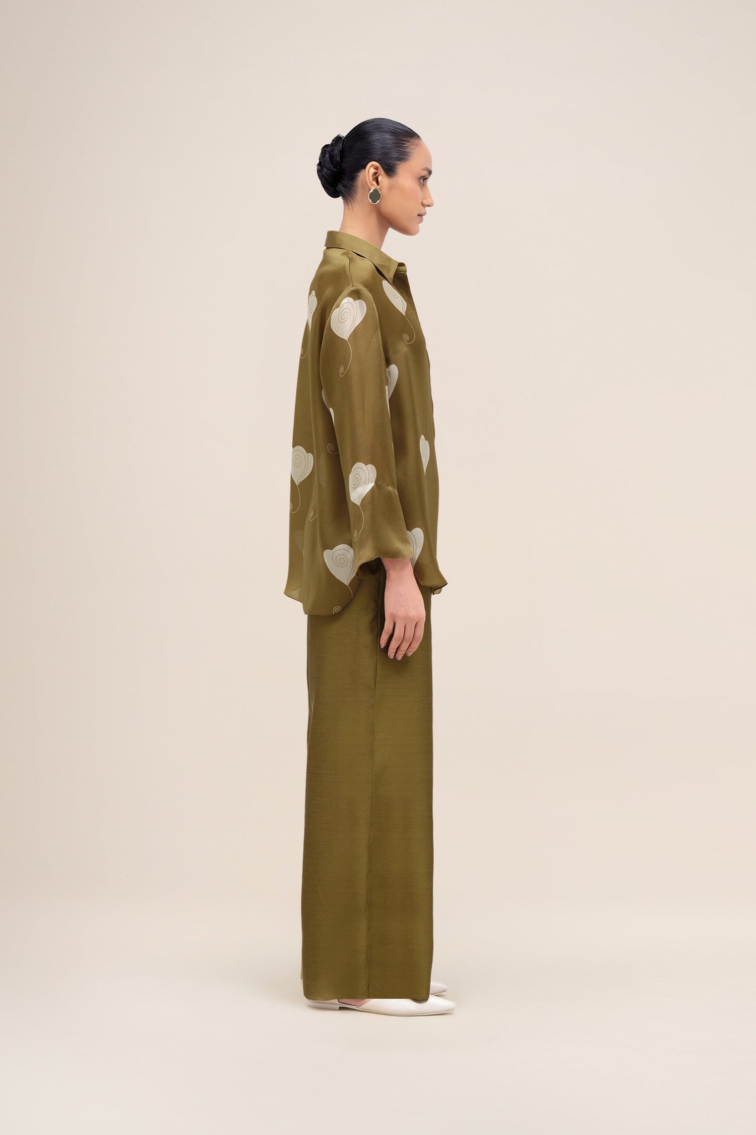  Organza Shirin Shirt – Green