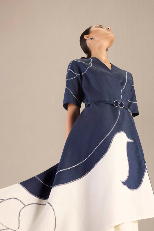 Linen Seira Jacket Set – Blue