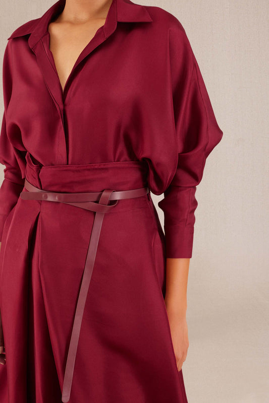 Silk Mehr CoOrd Set – Red