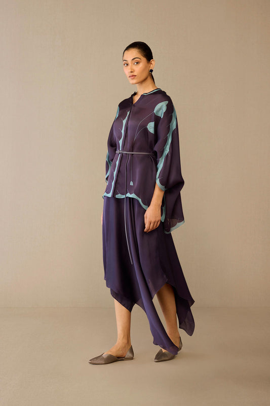 Organza Refa Shirt Set – Purple