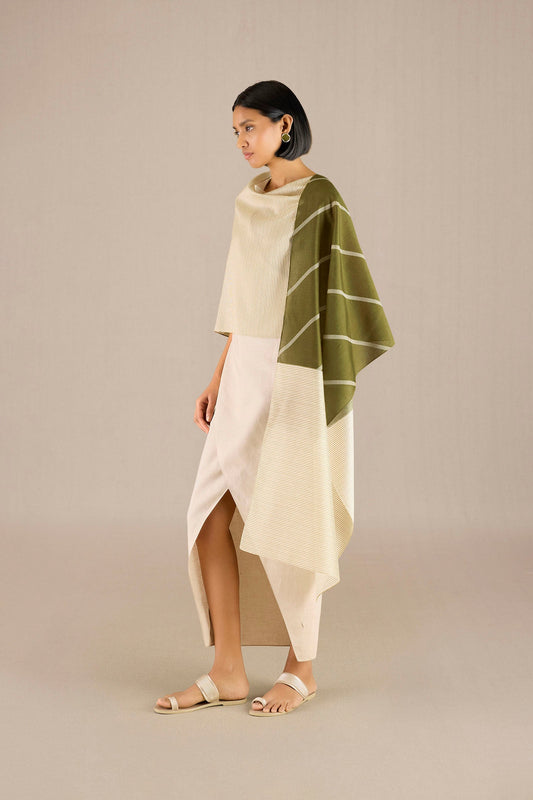 Chanderi Tiya Scarf – Green