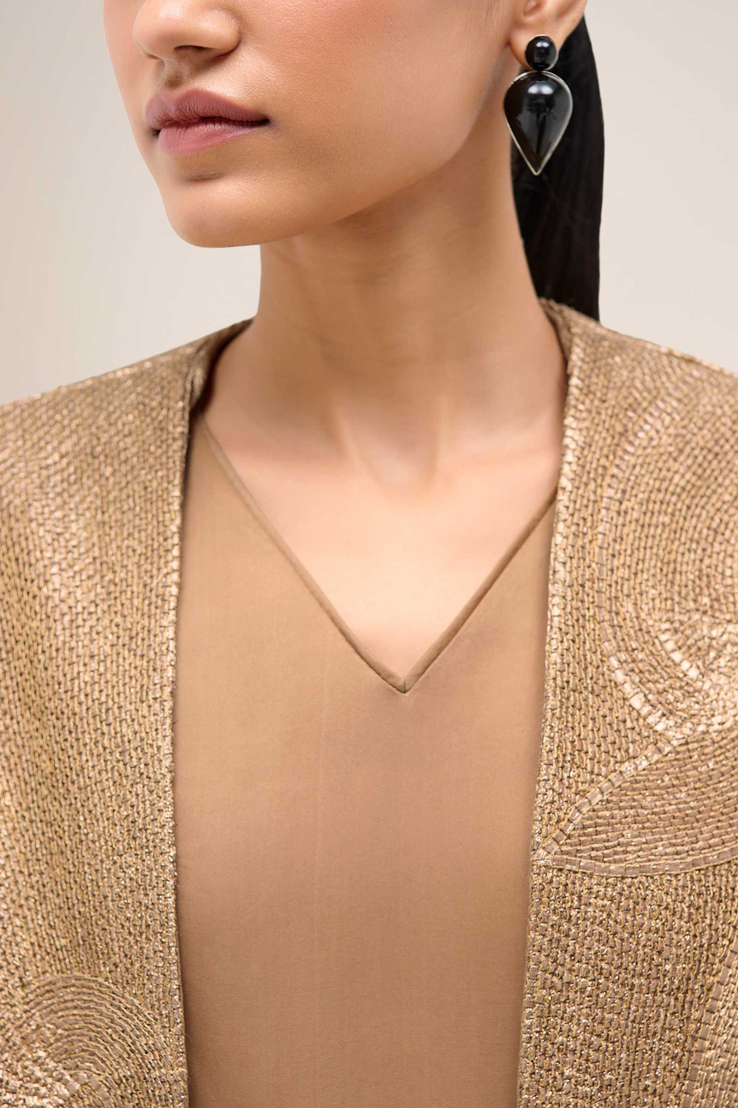  Cotton Zulfa Abaya Set – Metallics