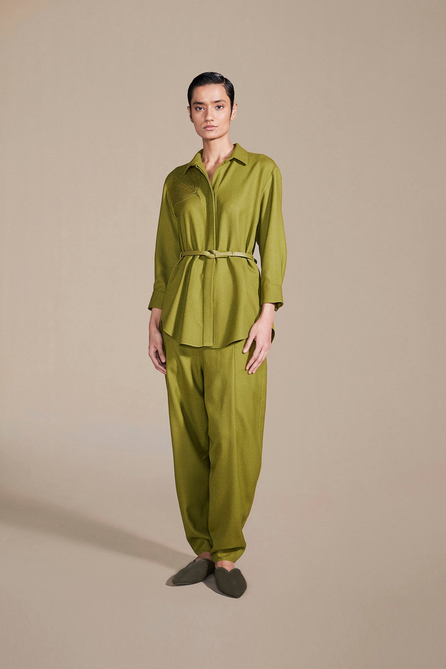 Ashia Shirt Set - Leaf