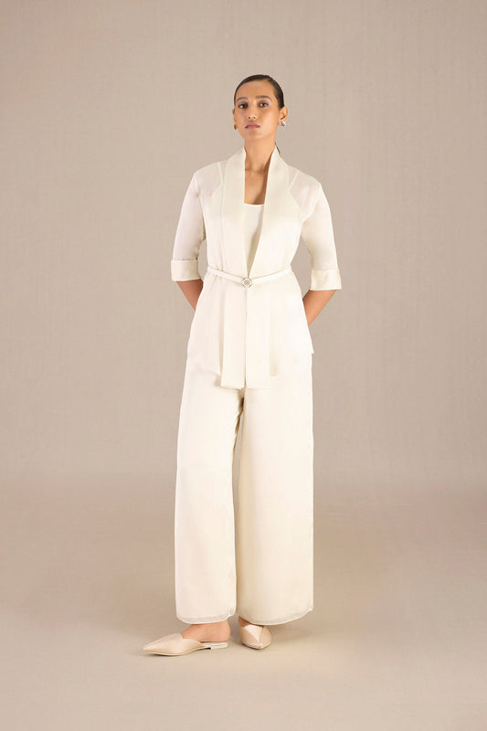 Organza Mana Throw Set – Ivory