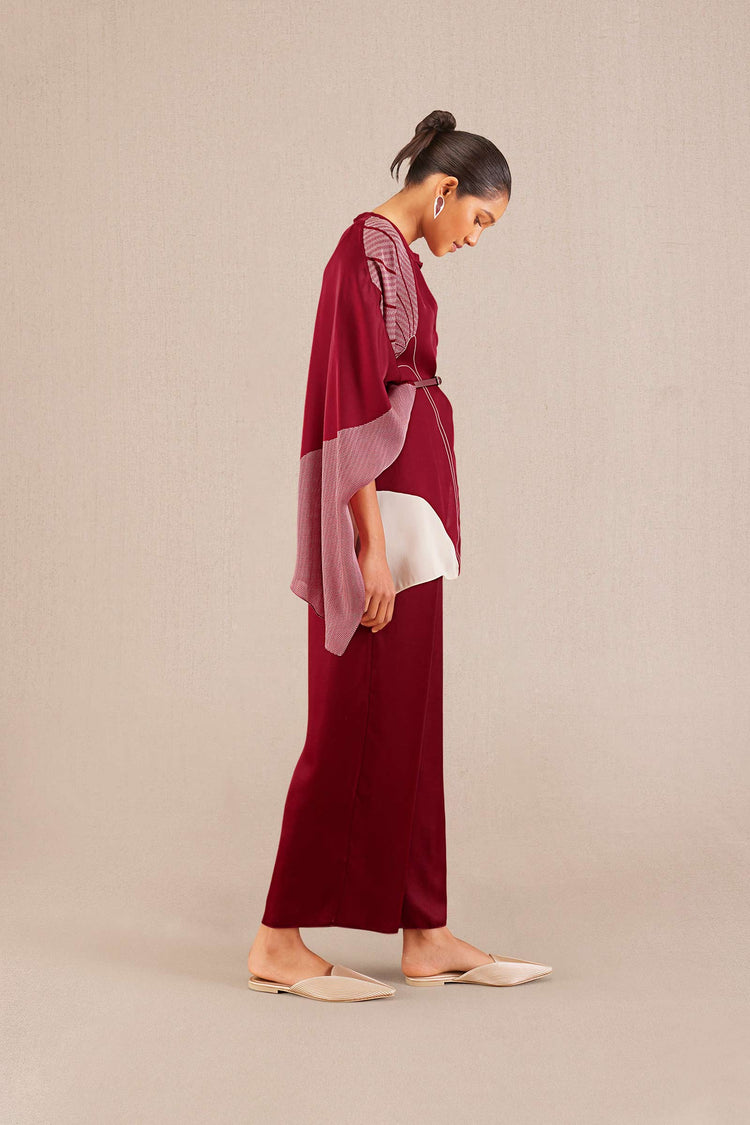 Adah Kaftan Set - Wine