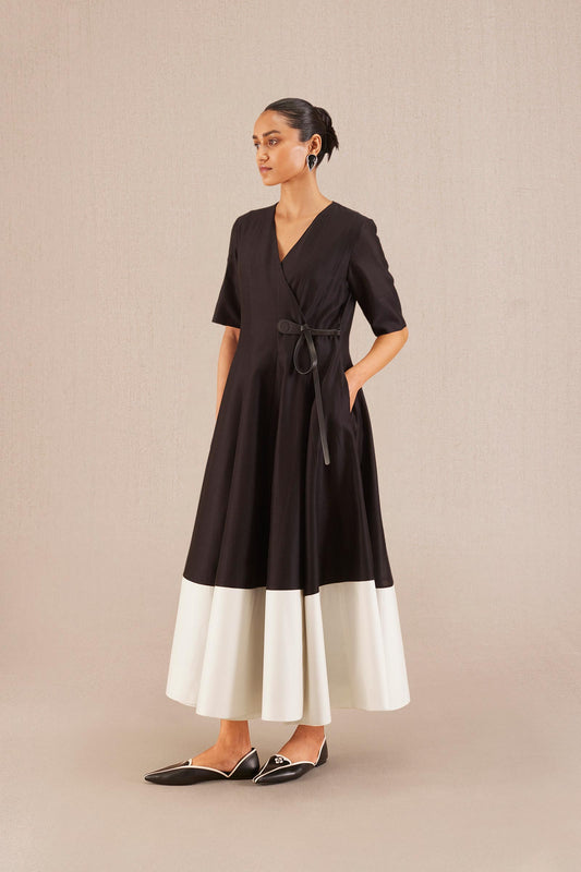 Chanderi Alizeh Dress – Black
