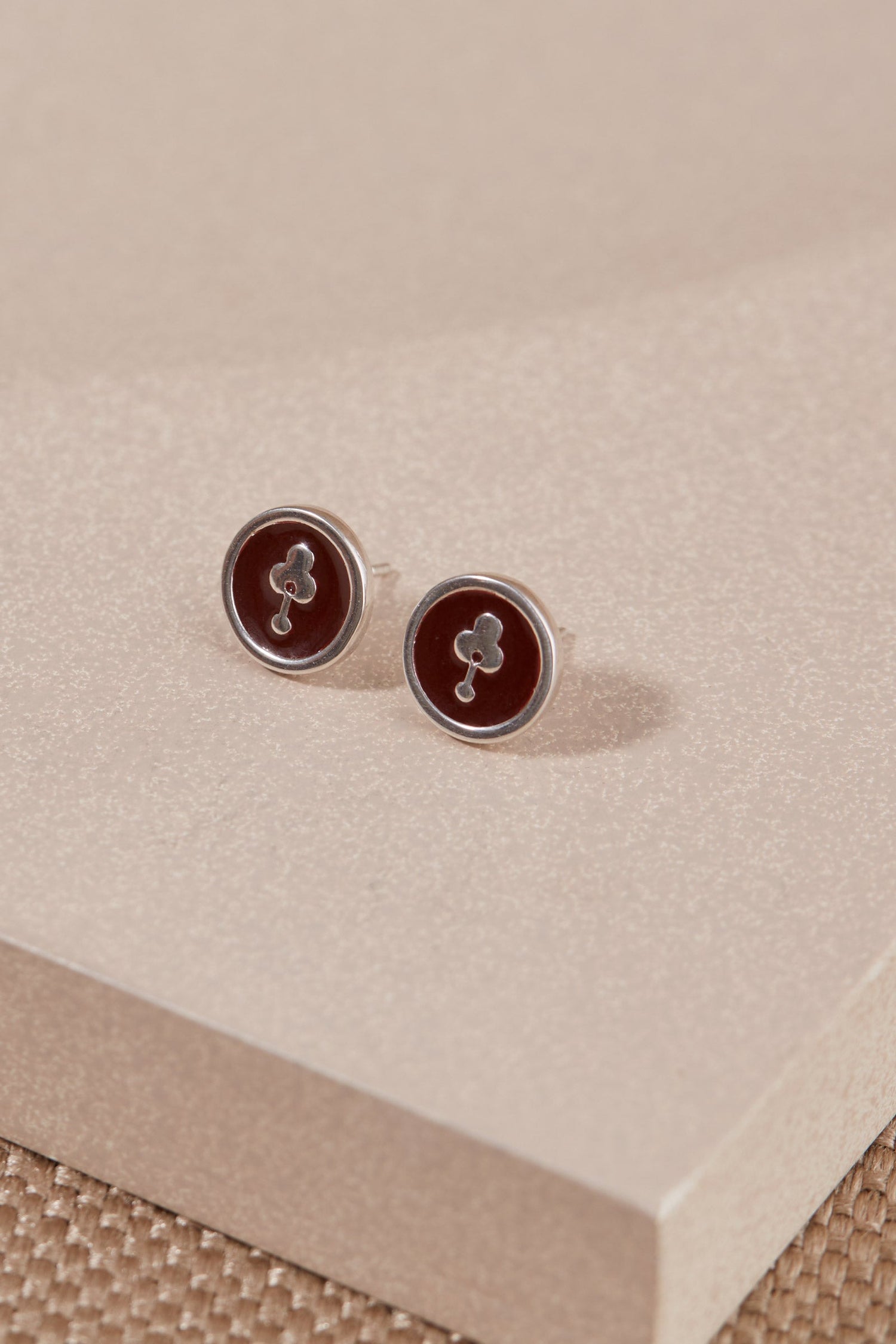 Lana Studs - Burgundy