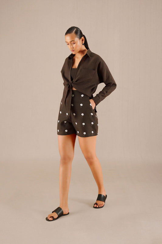 Izara Knotted Shirt Set