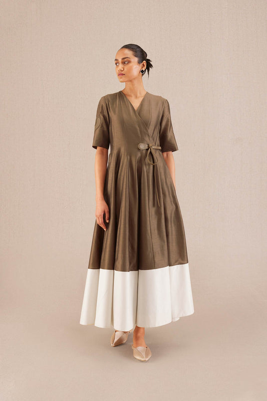 Chanderi Alizeh Dress – Beige