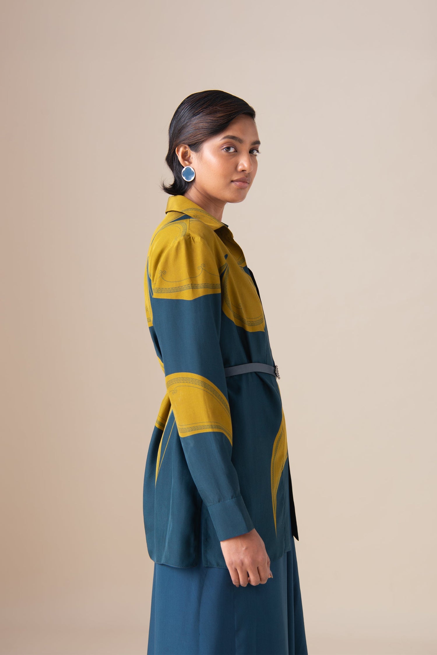  Habutai Arin Shirt – Blue