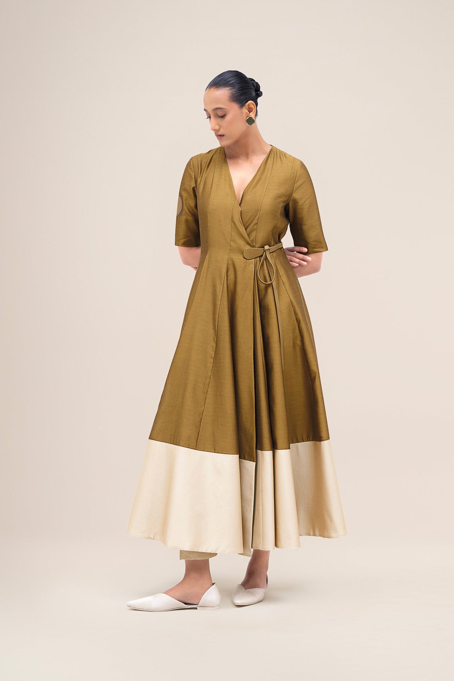  Chanderi Alizeh Dress – Green