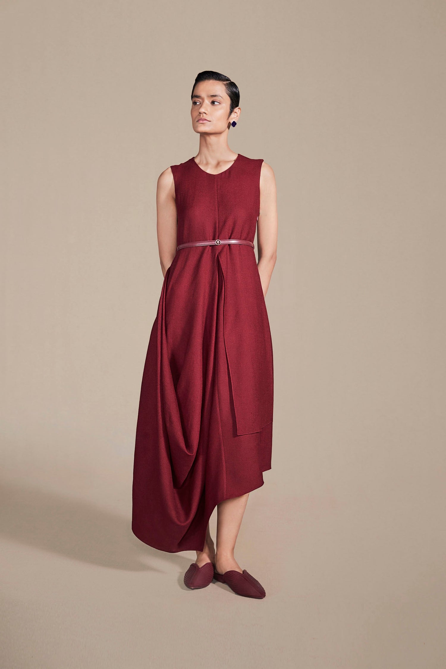 Ruwa Dress - Maroon