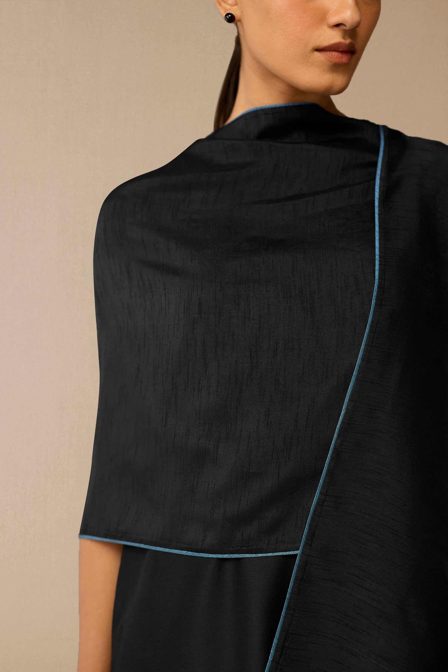  Silk Sarang Scarf – Black