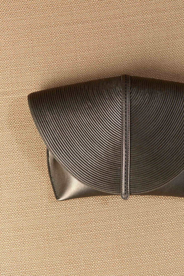 Myah Mini Clutch - Gunmetal