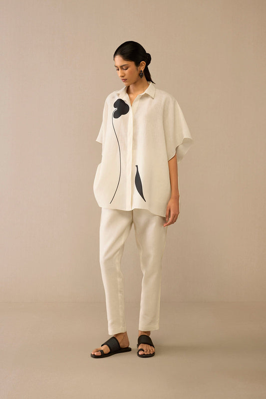Linen Dilshan Shirt Set – Ivory