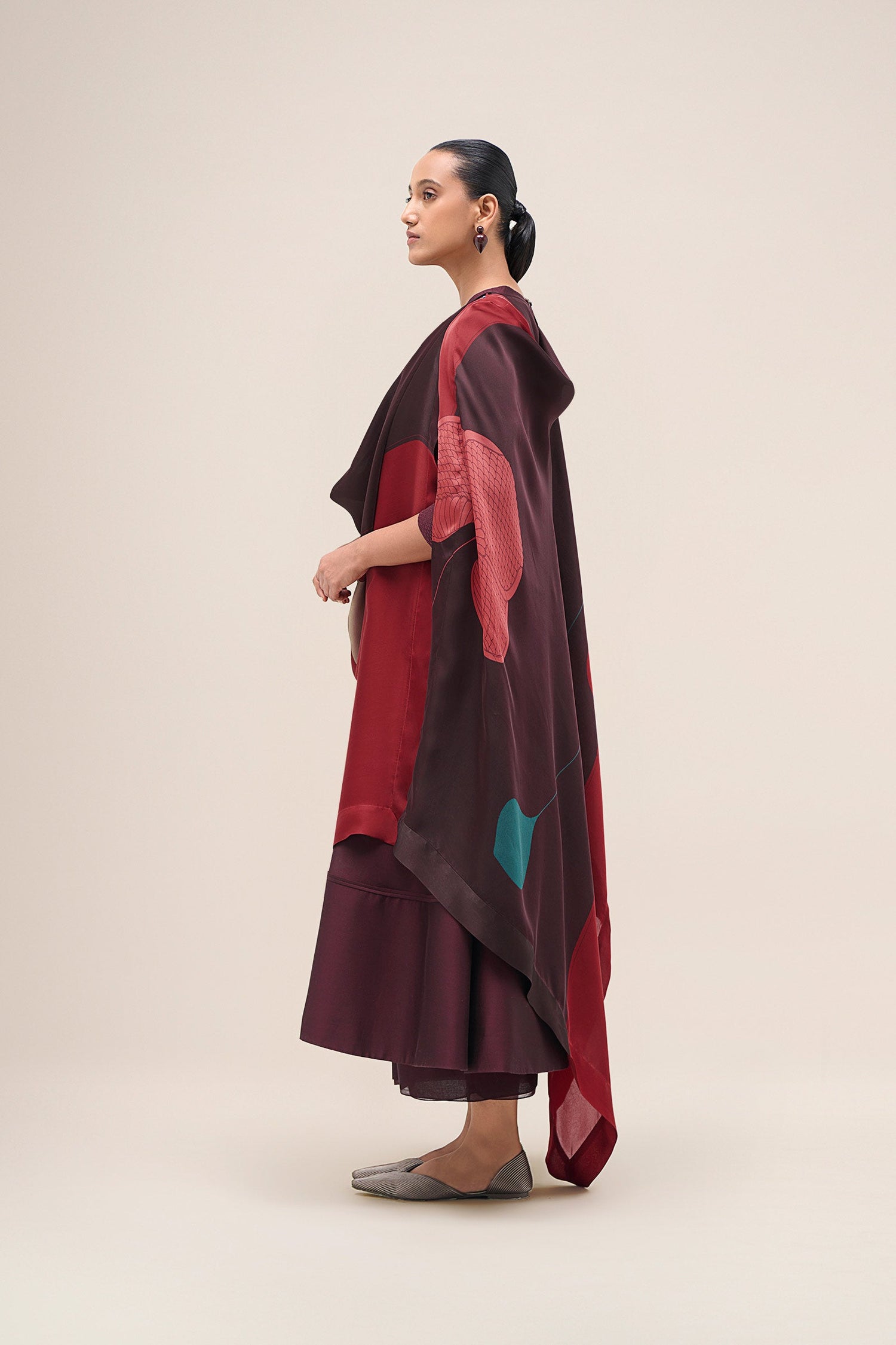  Chanderi Kainaz Kurta Set – Red
