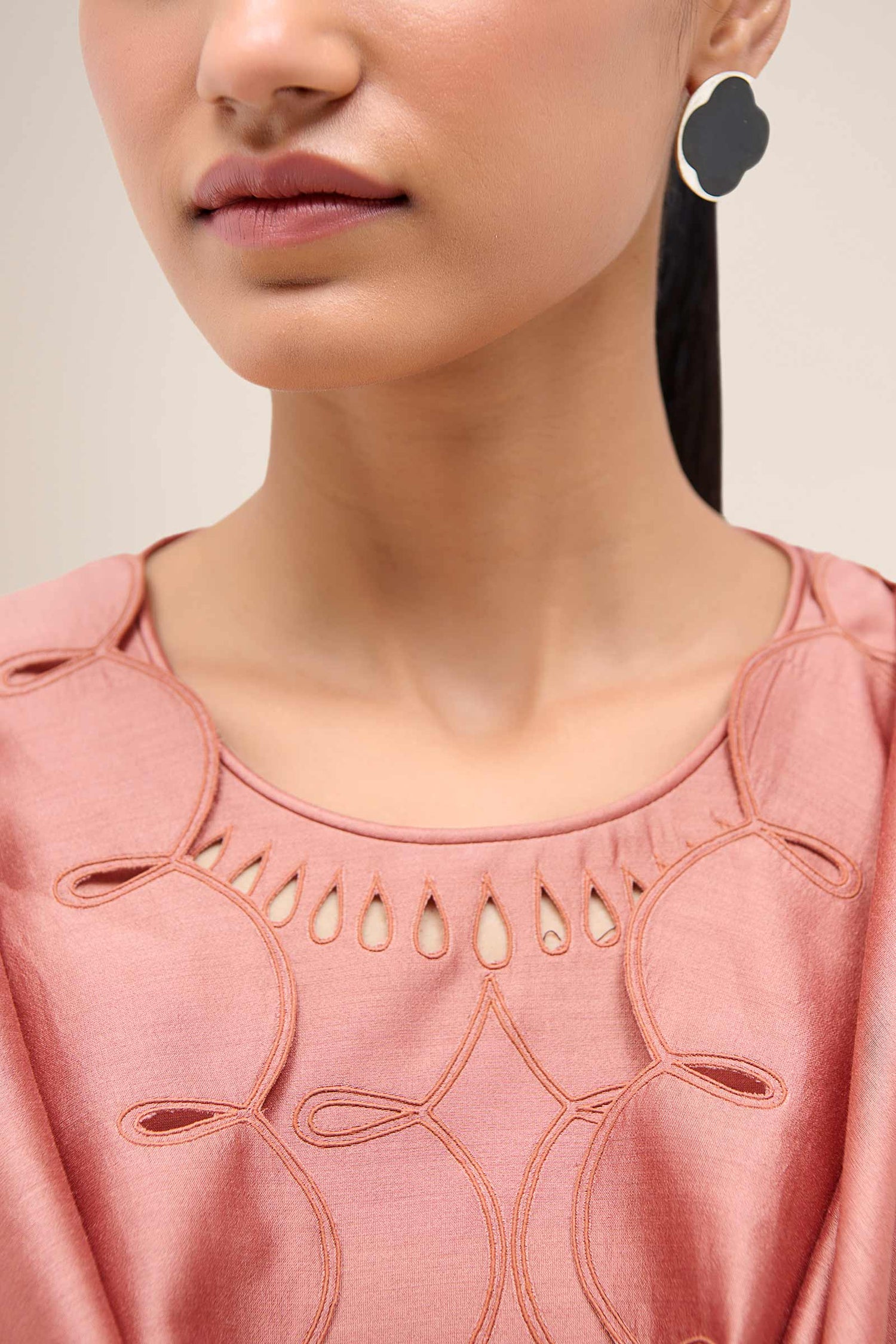  Chanderi Svara Kurta Set – Pink