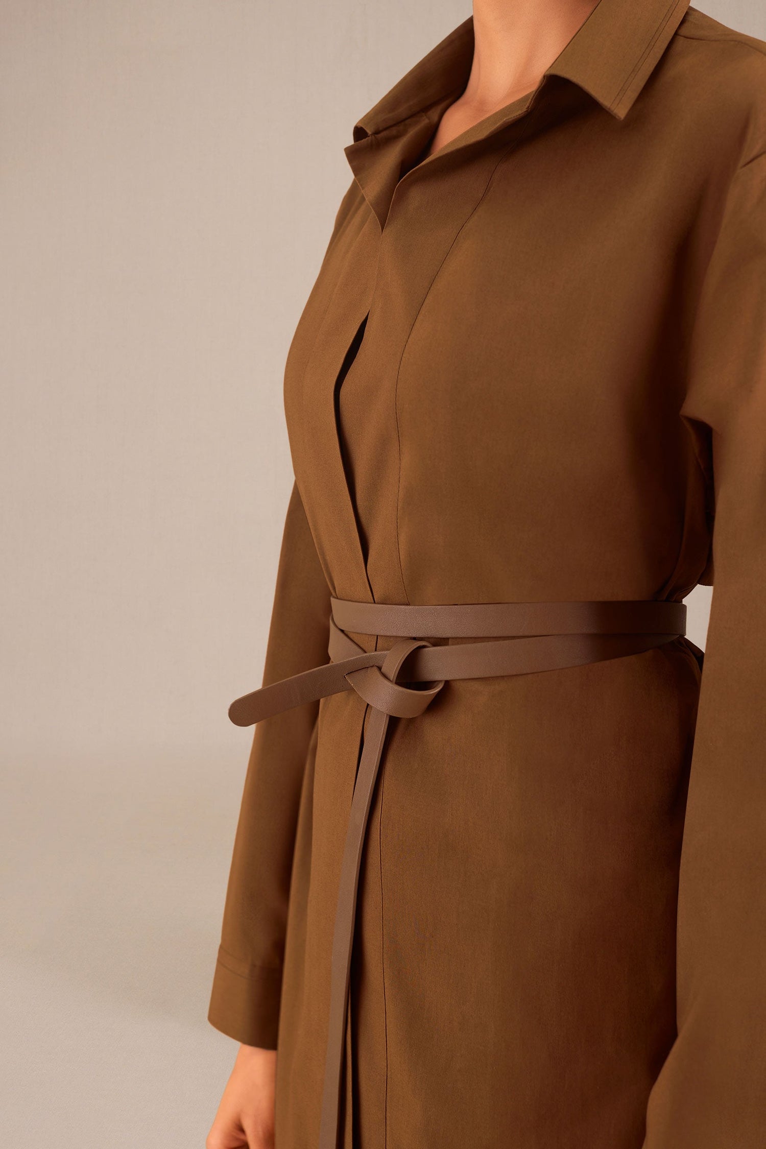 Aidah Shirt Co Ord Set - Clay 