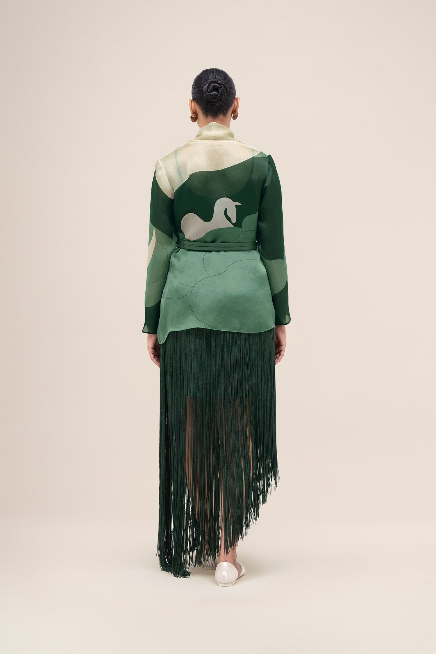  Organza Zohra Shirt – Green