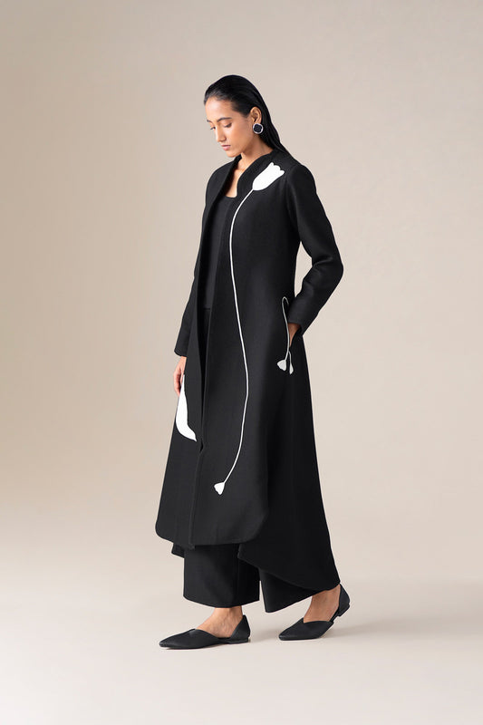 Wool Zahir Jacket Set – Black