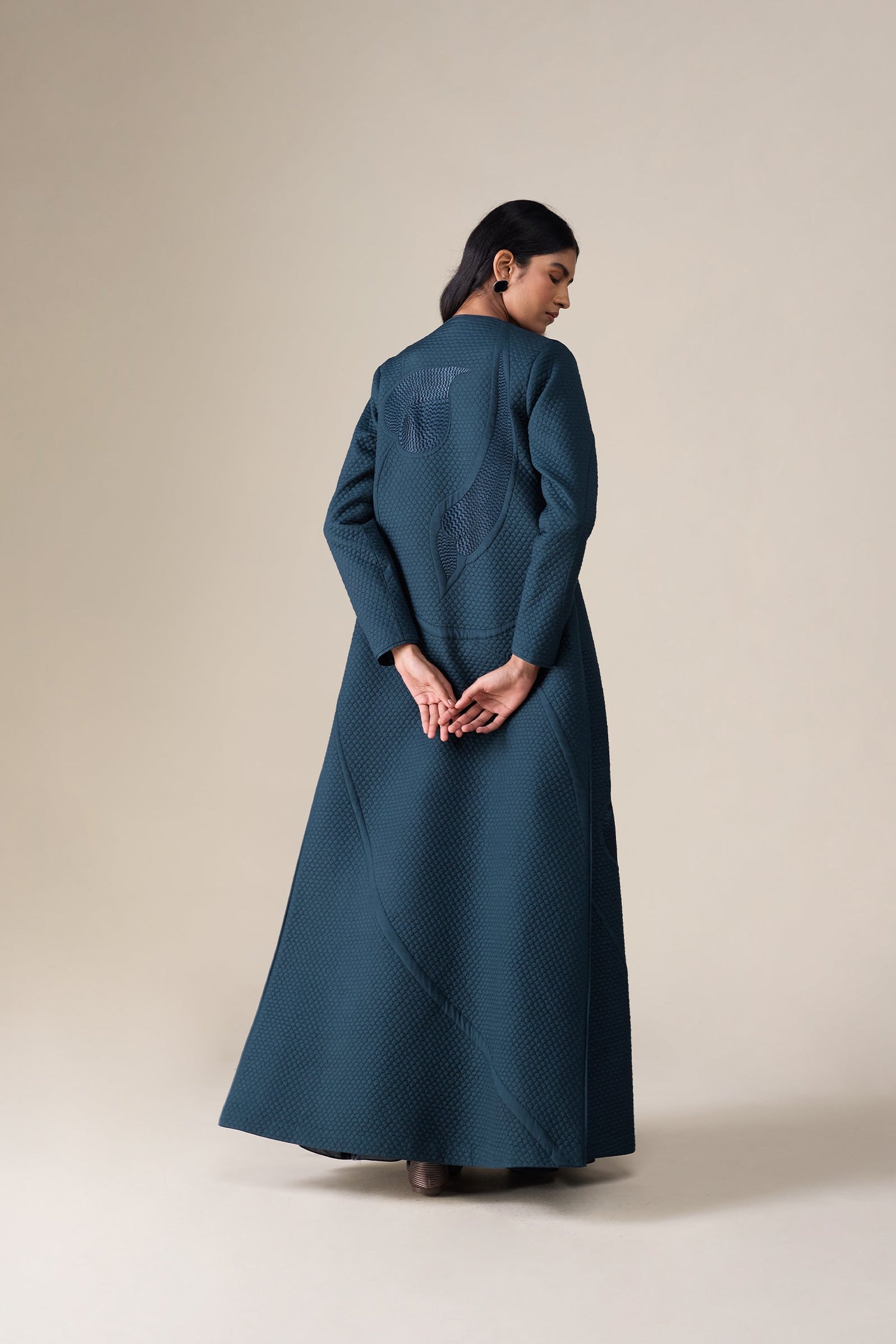  Silk Raziya Abaya Set – Blue