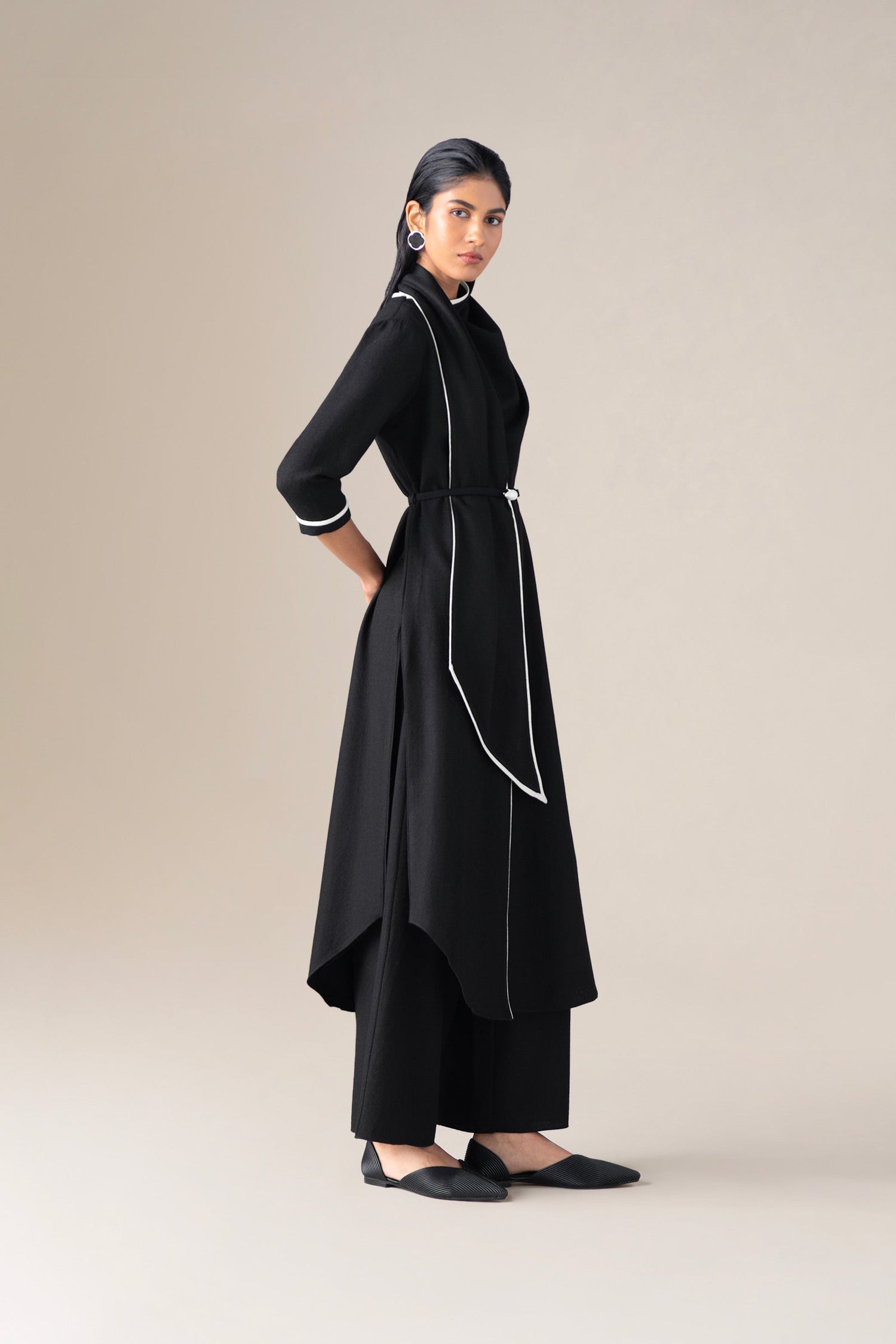  Wool Rezan Tunic Set – Black