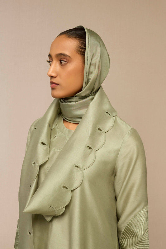 Silk Sultana Scarf – Green