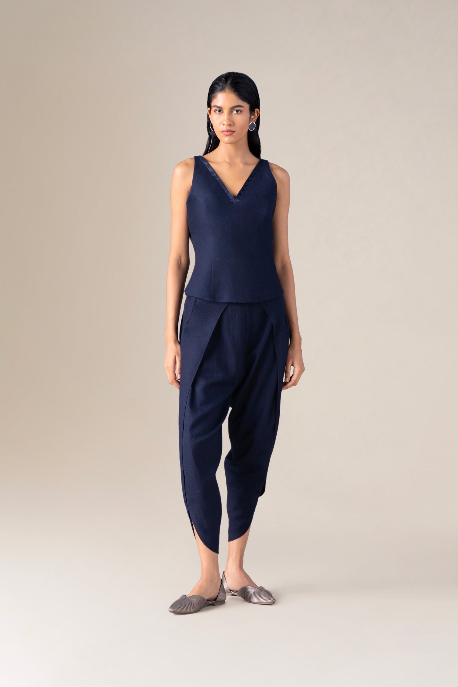  Wool Adarah Cape Set – Blue