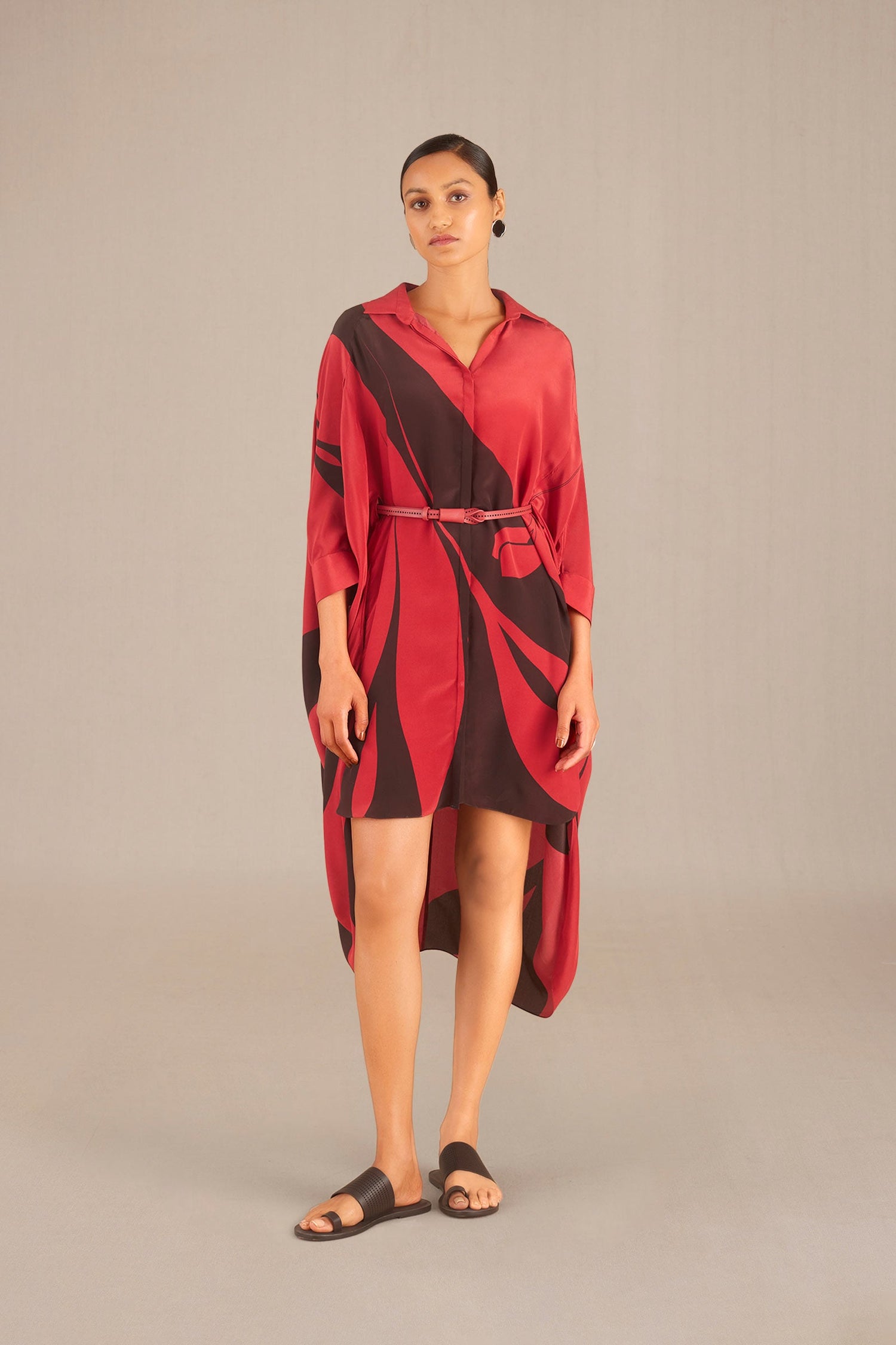 Humayra Shirt Dress - Redwood 