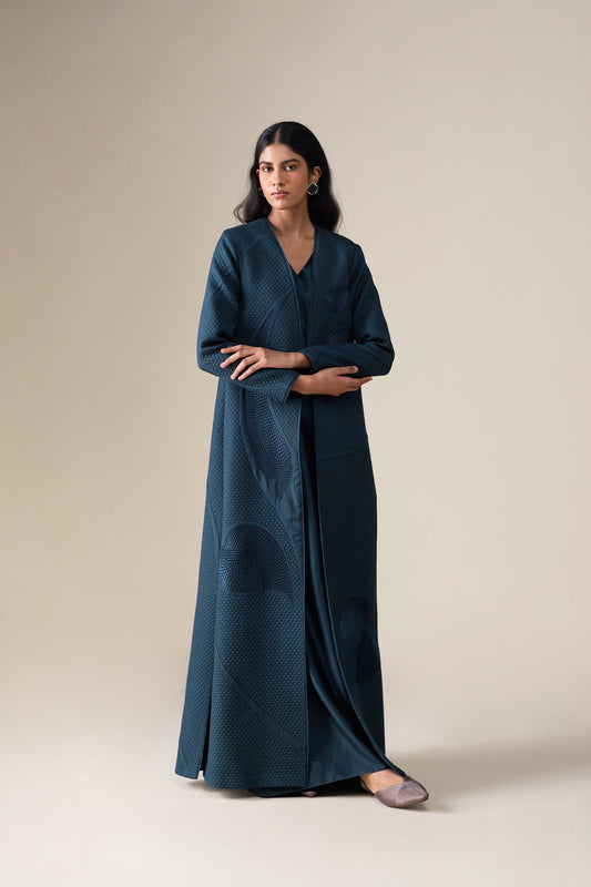 Silk Raziya Abaya Set – Blue