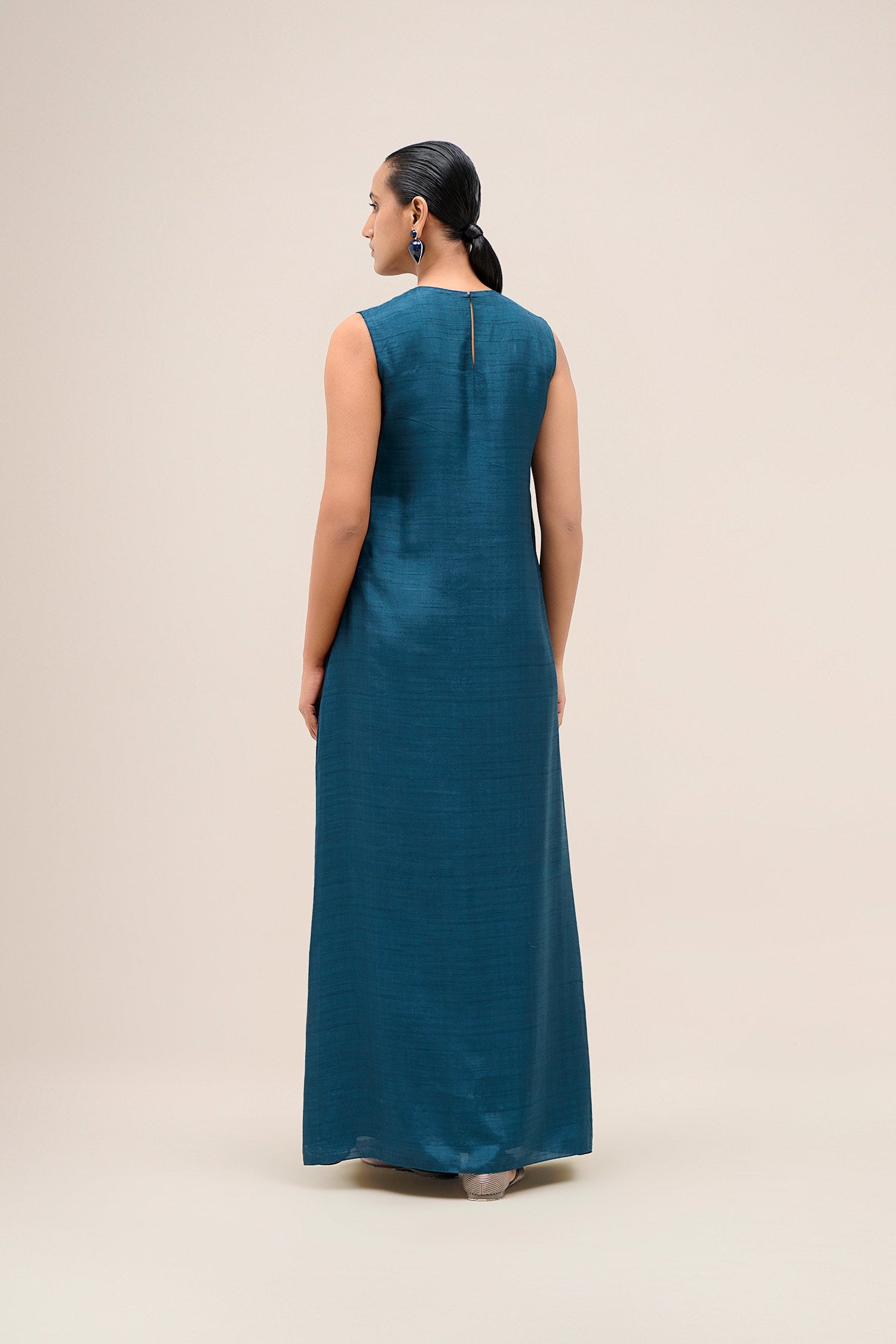  Silk Naaz Abaya Set – Blue