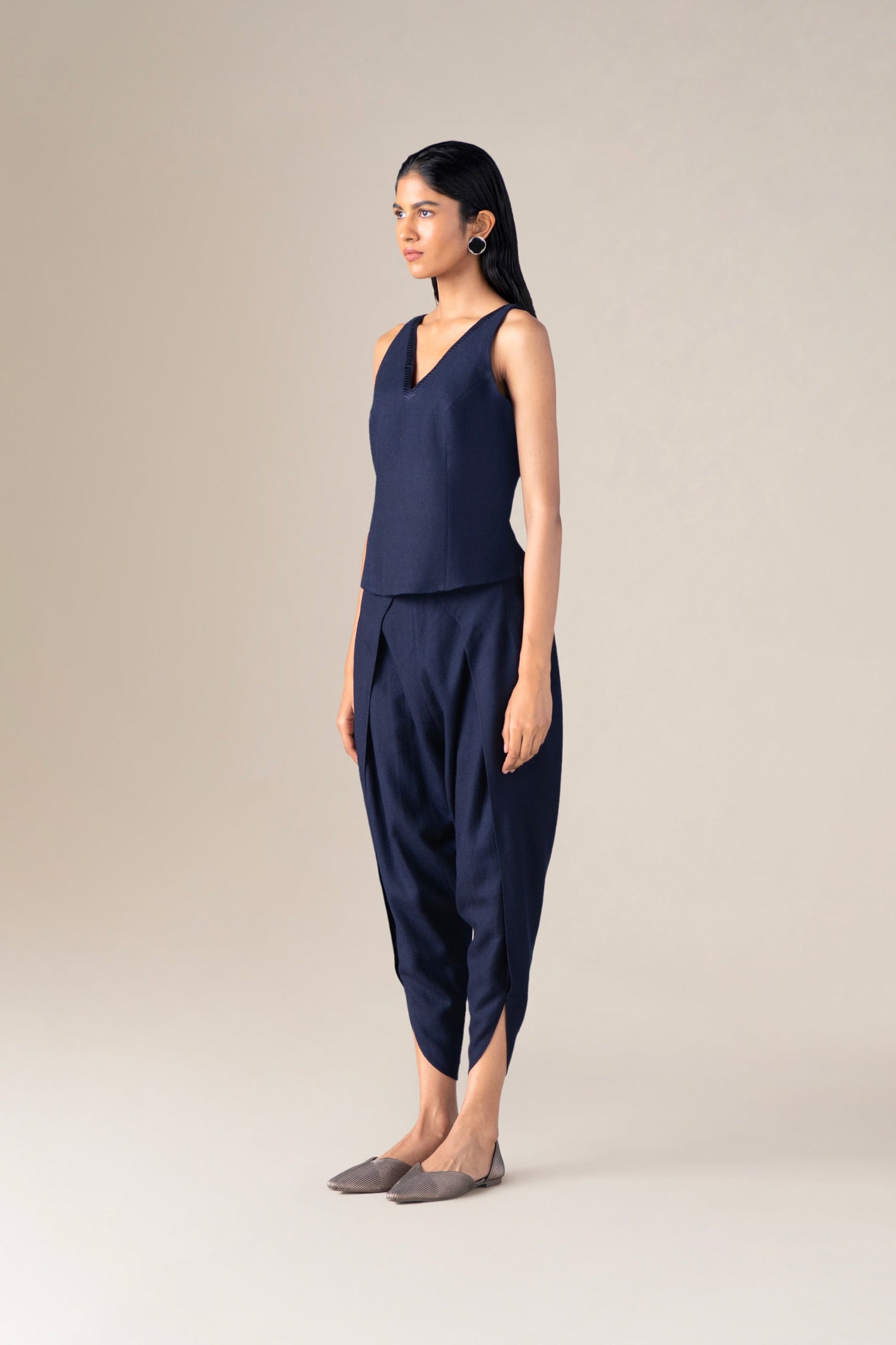  Wool Adarah Cape Set – Blue